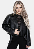 Clash Phoenix Embroidered Faux Leather Jacket