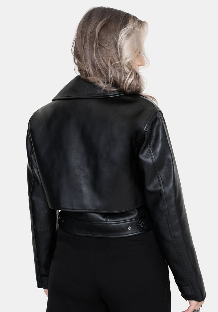 Clash Phoenix Embroidered Faux Leather Jacket