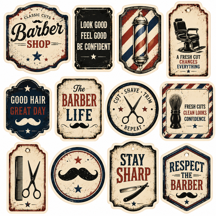 Classic Barber Shop Scrapbook Kit
