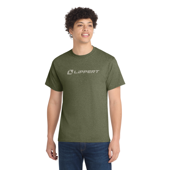 **CLEARANCE** Olive Green Heather T-shirt (Fashion White)