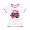 College 89 Pink Ringer Tee — Women's Retro Varsity Short Sleeve Shirt