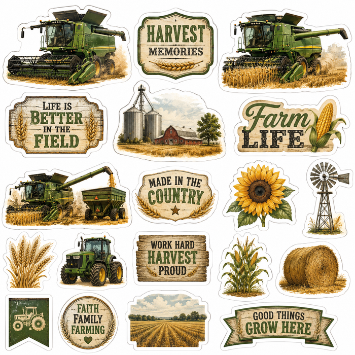 Combing Corn Scrapbook Kit
