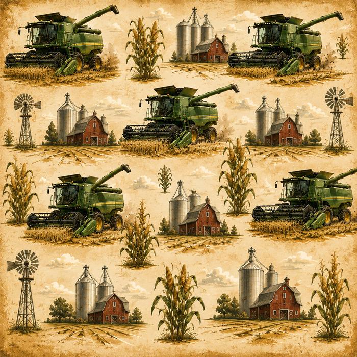 Combing Corn Scrapbook Kit