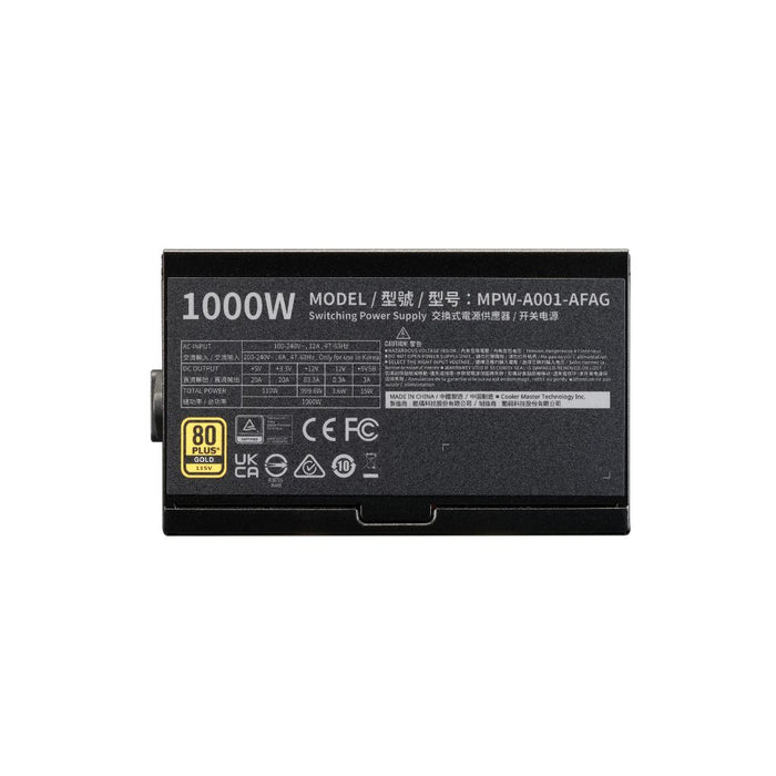 Cooler Master ELITE 1000W 80 Gold Full Modular - Black