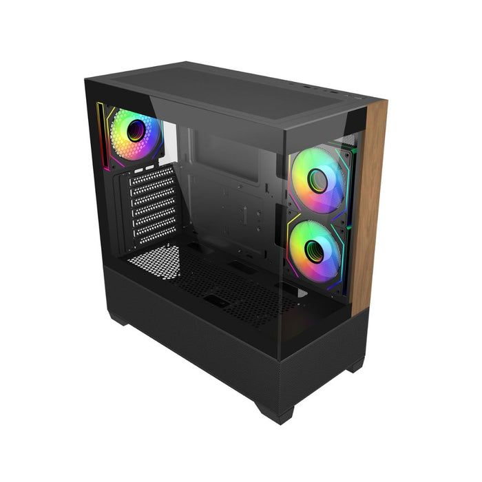 Cooler Master Master Elite 690 Wood ATX - Black