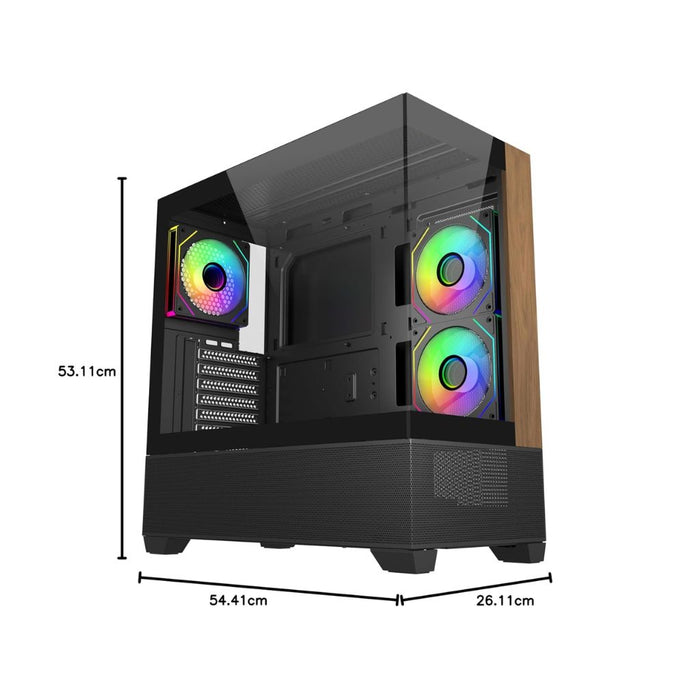 Cooler Master Master Elite 690 Wood ATX - Black