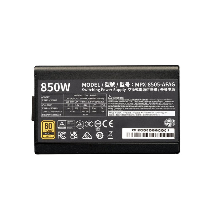 Cooler Master ELITE 850W 80 Gold Full Modular - Black