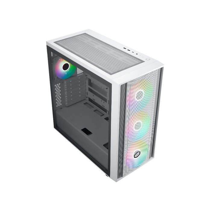 Cooler Master MasterBox 600 Mid Tower 4 Fan - White