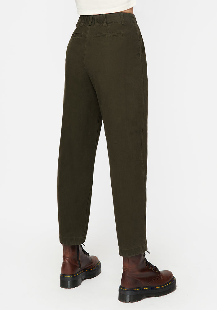 Copia Cotton Embroidered Tapered Tailored Trousers