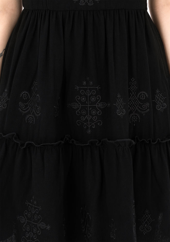Cordata Embroidered Cami Mini Smock Dress