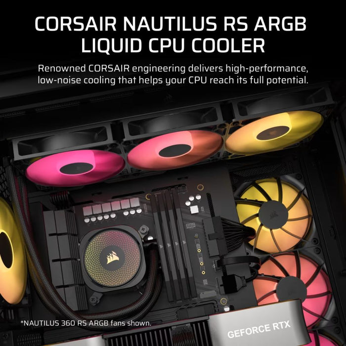 Corsair NAUTILUS 240 RS ARGB Liquid CPU Cooler - Black