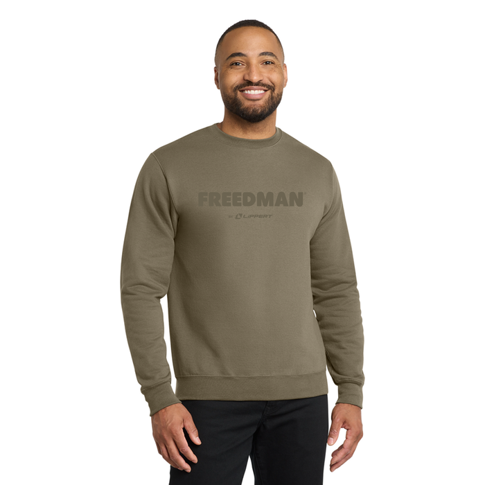 Crewneck Sweatshirt - Coyote Brown - Freedman - Tonal Logo