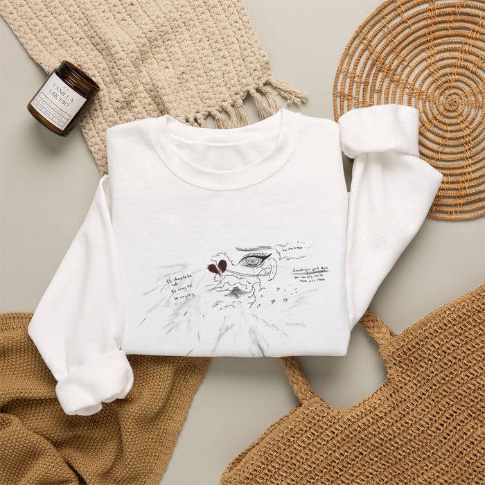 Crewneck Sweatshirt — Minimal Heart Anatomy Sketch Graphic