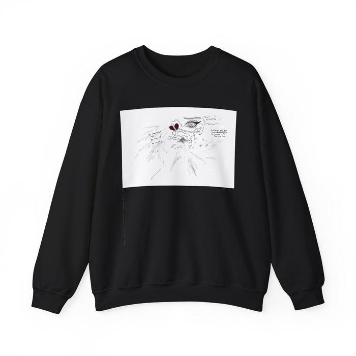 Crewneck Sweatshirt — Minimal Heart Anatomy Sketch Graphic