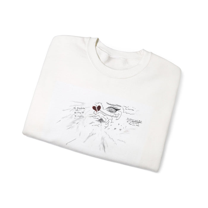 Crewneck Sweatshirt — Minimal Heart Anatomy Sketch Graphic