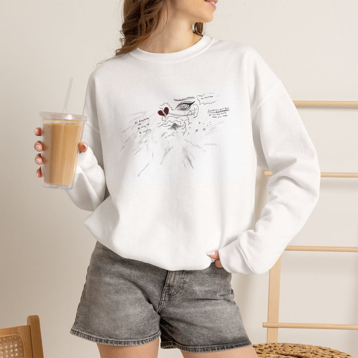 Crewneck Sweatshirt — Minimal Heart Anatomy Sketch Graphic