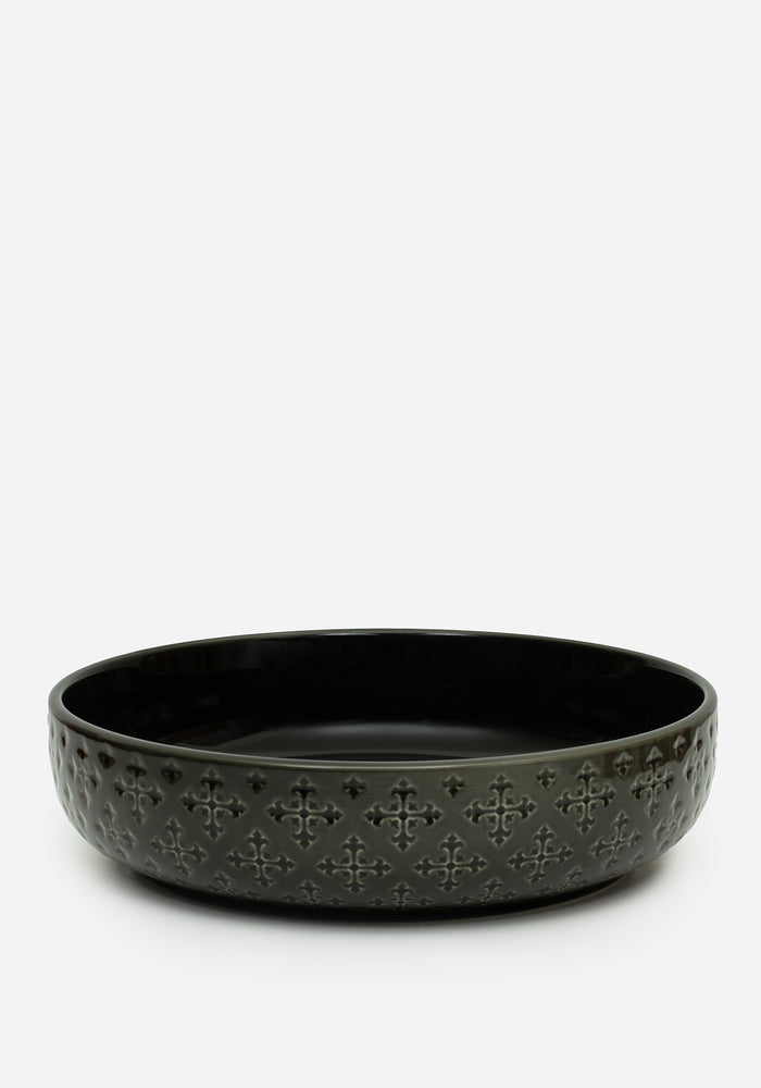 Crux Debossed Ombre Pasta Bowl  (4 Piece Set)