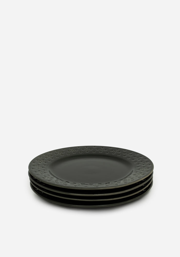 Crux Debossed Ombre Side Plate  (4 Piece Set)