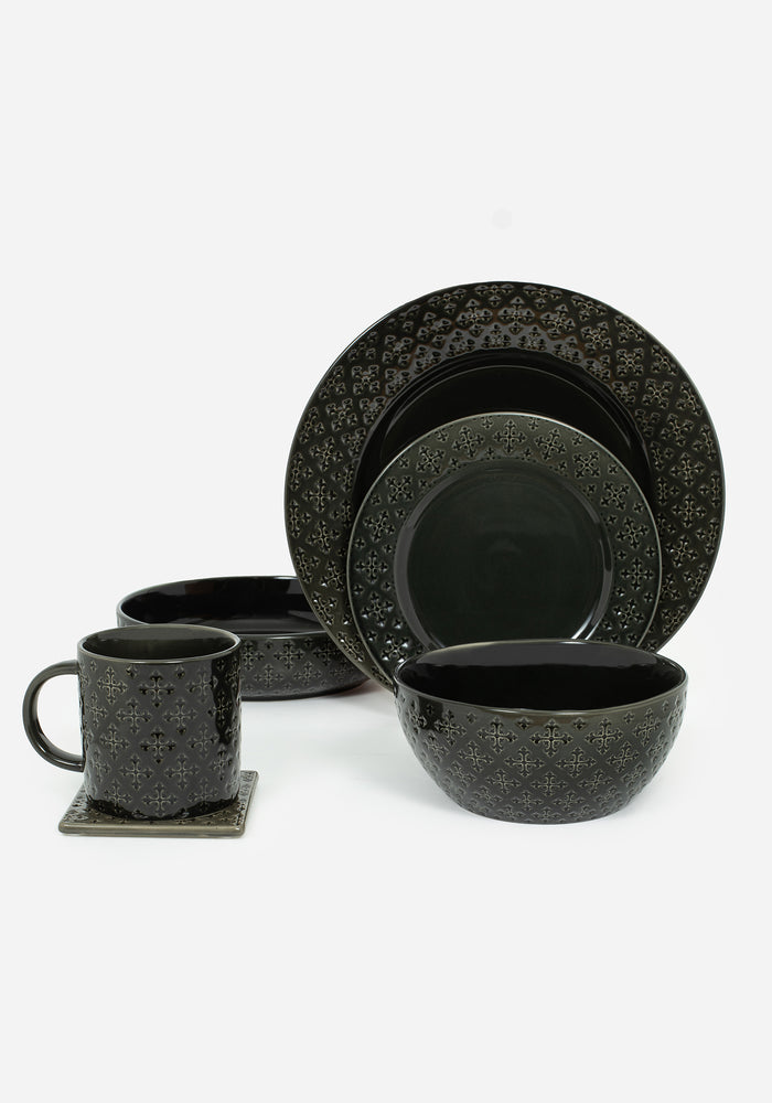 Crux Debossed Ombre Side Plate  (4 Piece Set)