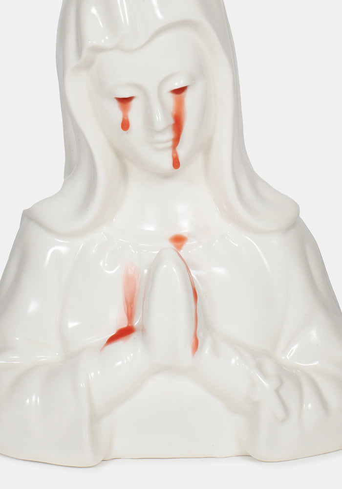 Crying Mary Candle Holder