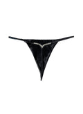 Crystal Luxe V-String-black-Fleur du Mal-flat