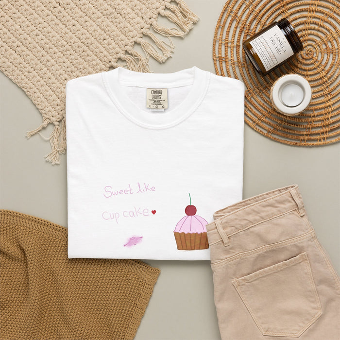Cupcake Kisses T-Shirt — "Sweet Like Cupcake" Cute Pastry Graphic Tee