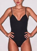 Cupped Nonwire Bodysuit-black-Fleur du Mal