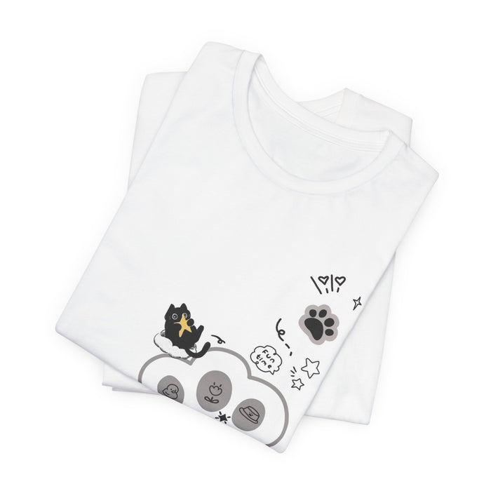Cute Cat Paw Graphic Tee – "Cute Cat" Short Sleeve T-Shirt