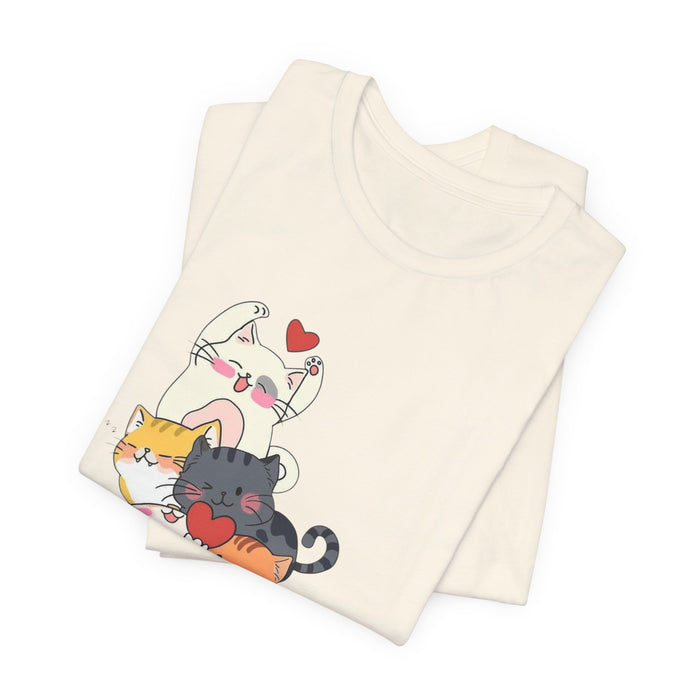Cute Cats Stack T-Shirt — Adorable Kitten Pile Tee