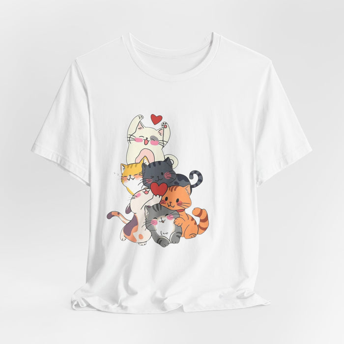 Cute Cats Stack T-Shirt — Adorable Kitten Pile Tee