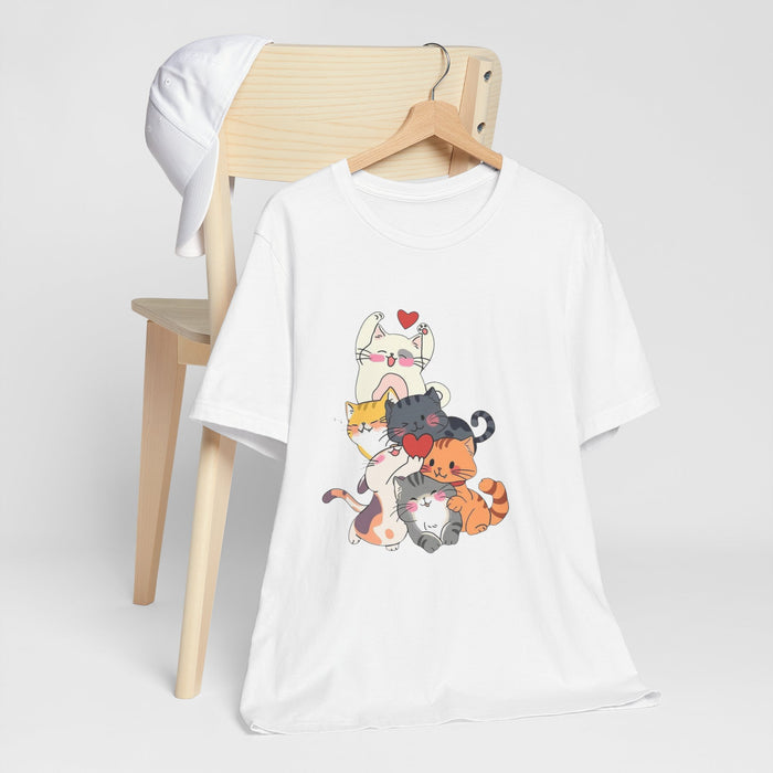 Cute Cats Stack T-Shirt — Adorable Kitten Pile Tee