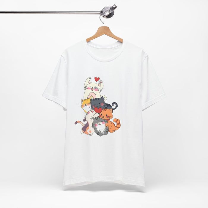 Cute Cats Stack T-Shirt — Adorable Kitten Pile Tee