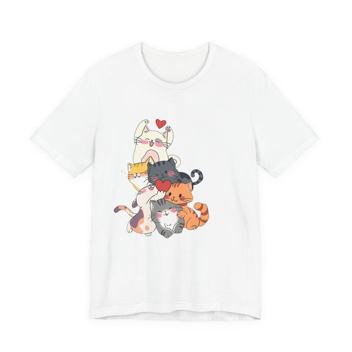 Cute Cats Stack T-Shirt — Adorable Kitten Pile Tee
