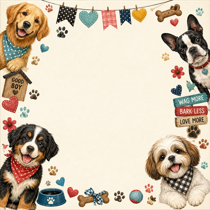 Cute Dog Scrapbook Kit