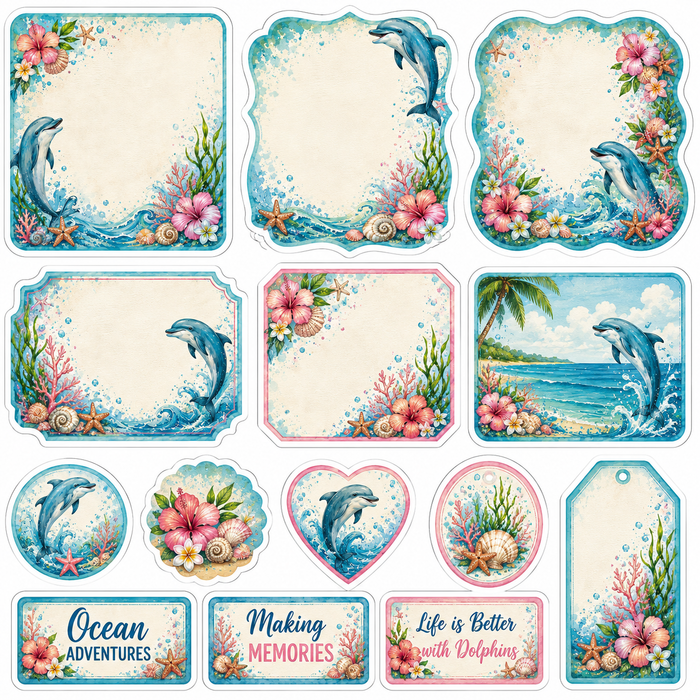 Cute Dophins Scrapbook Kit