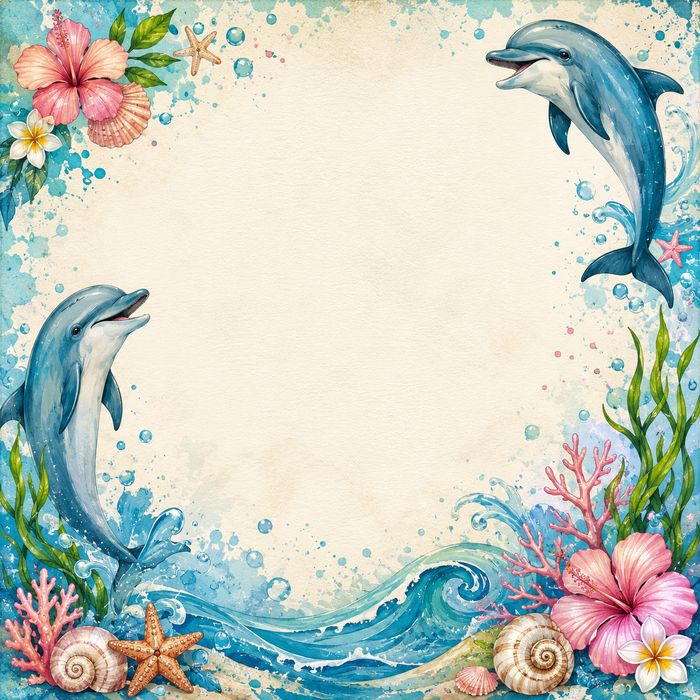 Cute Dophins Scrapbook Kit