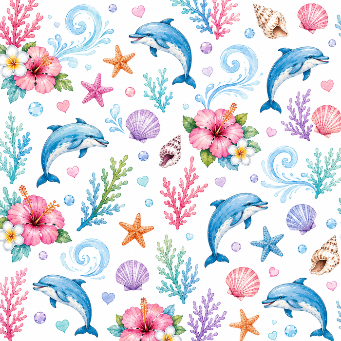 Cute Dophins Scrapbook Kit