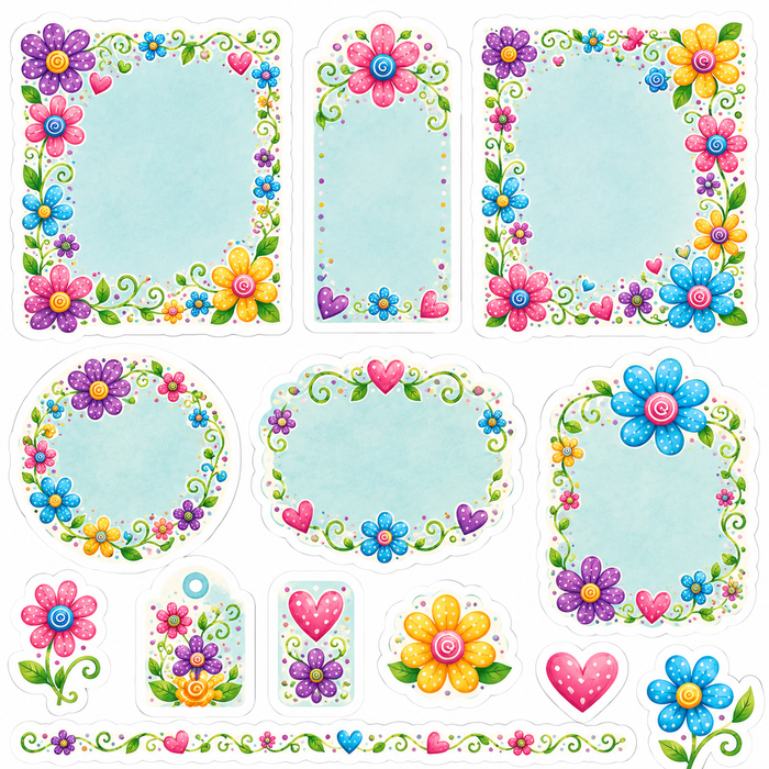 Cute Flowers Scrapbook Kit