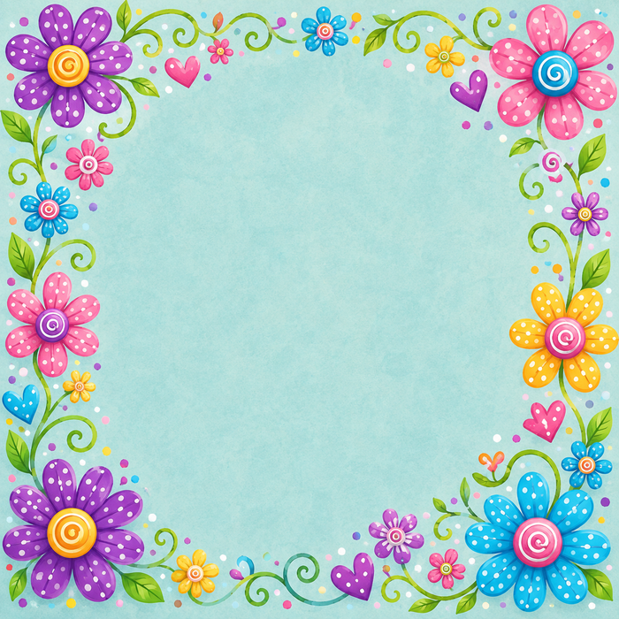 Cute Flowers Scrapbook Kit