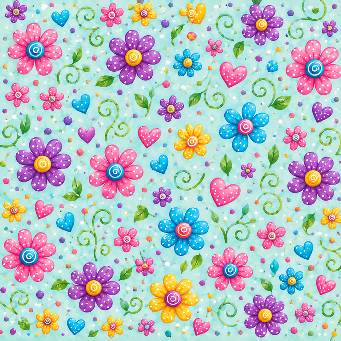 Cute Flowers Scrapbook Kit