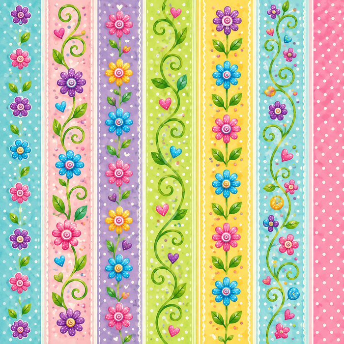 Cute Flowers Scrapbook Kit