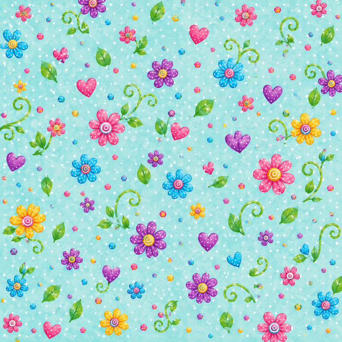 Cute Flowers Scrapbook Kit