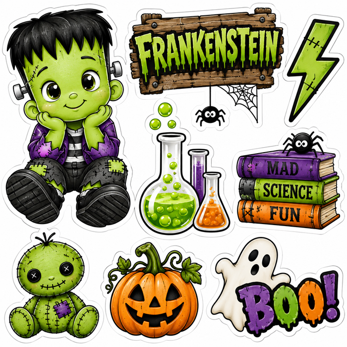 Cute Frankenstein Scrapbooking Kit