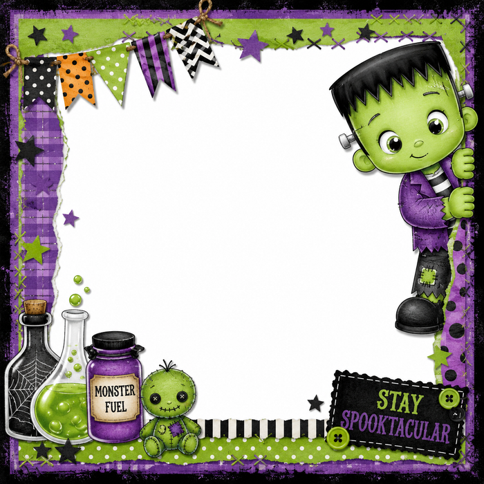Cute Frankenstein Scrapbooking Kit