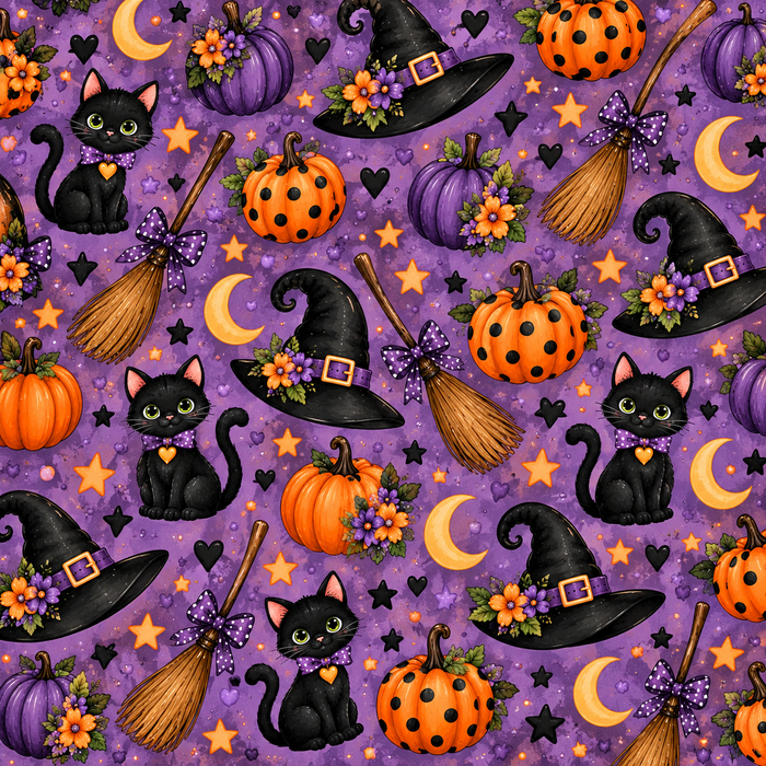 Cute Girl Witch Scrapbooking Kit