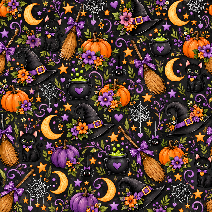 Cute Girl Witch Scrapbooking Kit