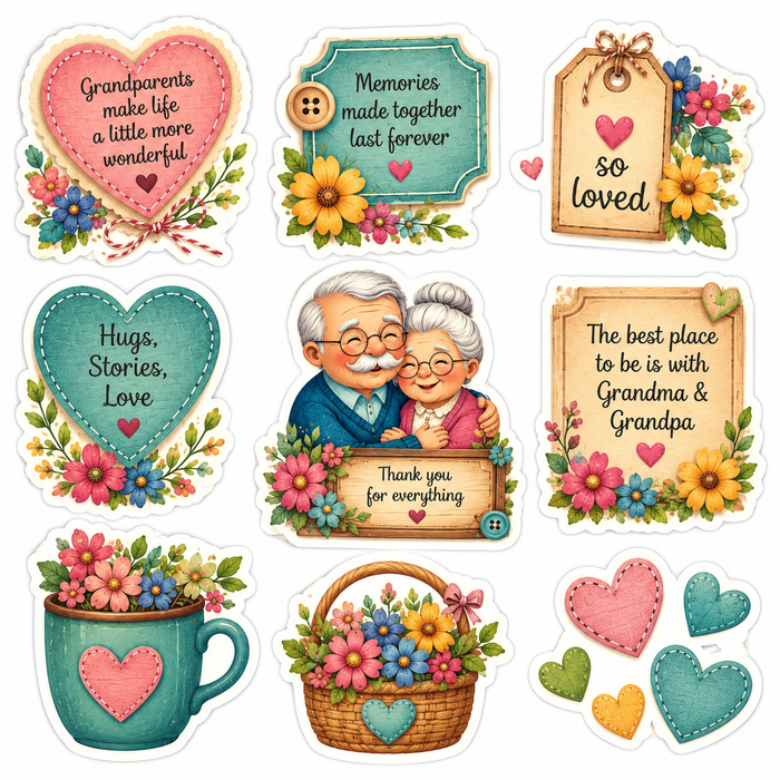 Cute Grandparents Scrapbook Kit
