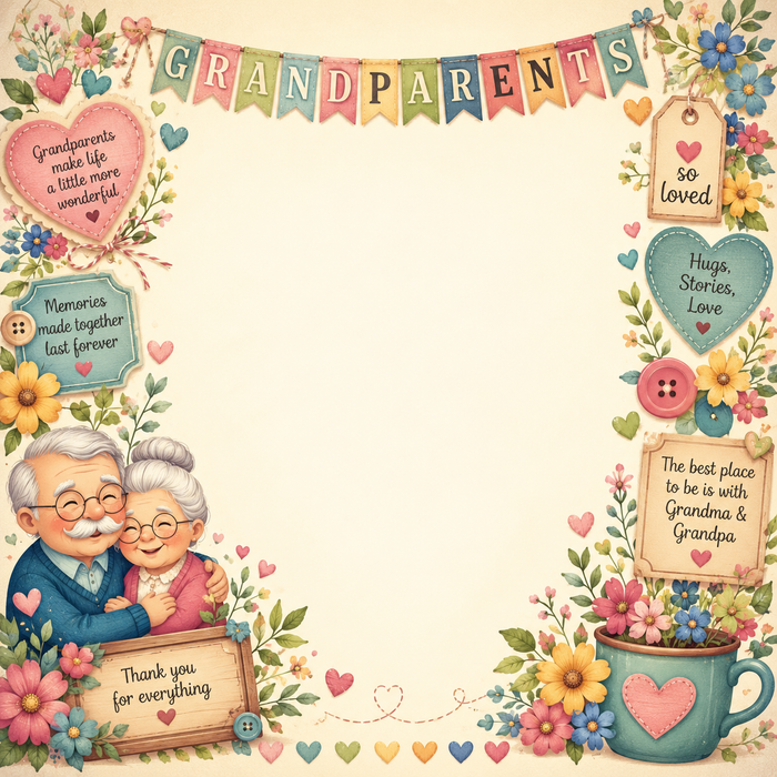 Cute Grandparents Scrapbook Kit