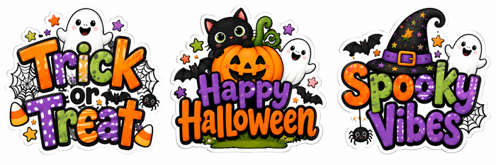 Cute Halloween Girl Scrapbook Kit