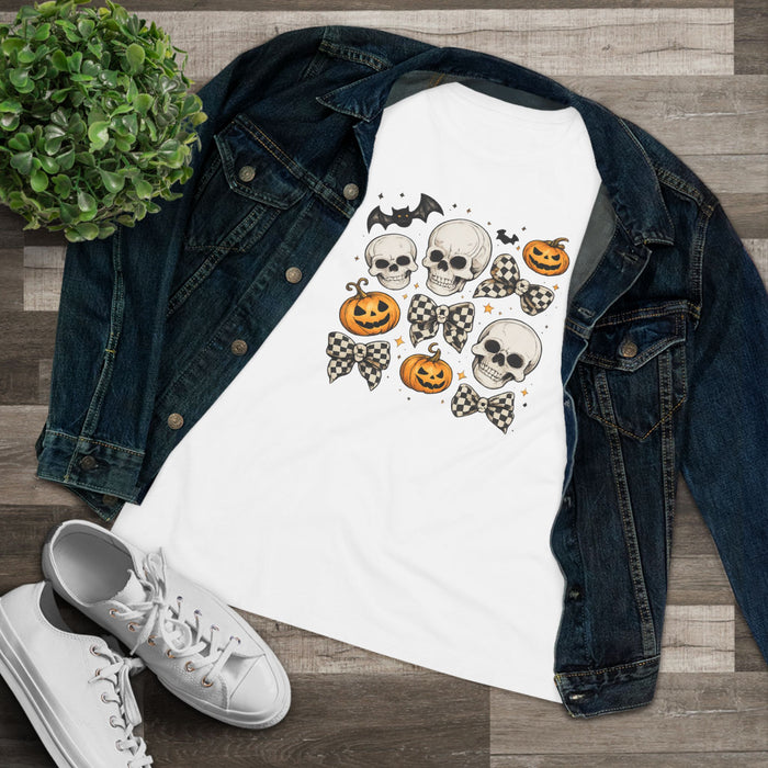 Cute Halloween Skull & Pumpkin T-Shirt
